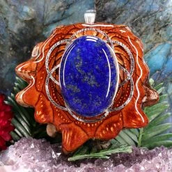 TEP Lapis Lazuli With Silver Seed Of Life Pendants