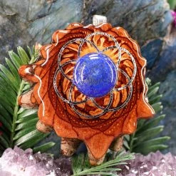 TEP Pendants Lapis Lazuli With Silver Seed Of Life