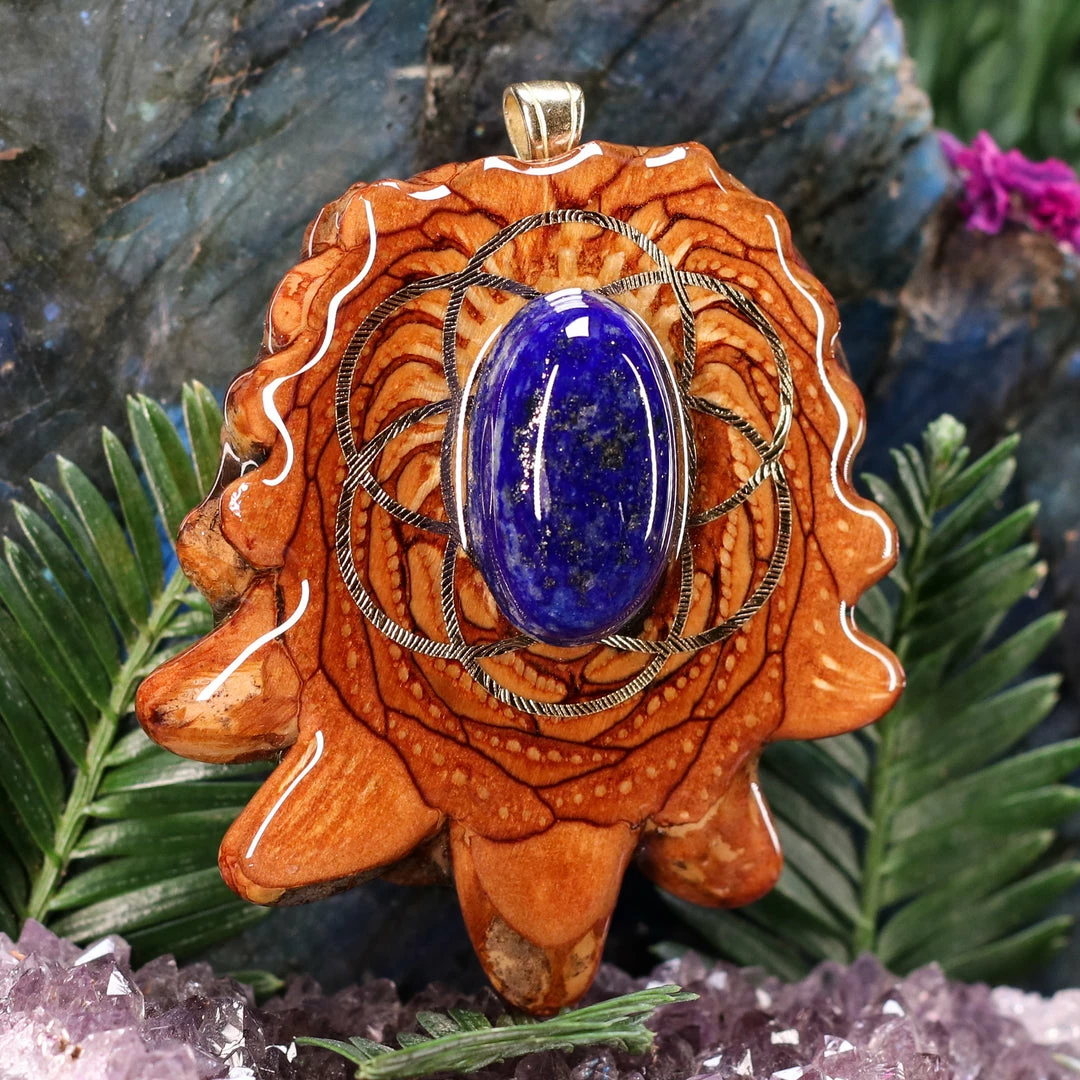 TEP Lapis Lazuli With Gold Seed Of Life 5 TEP Lapis Lazuli With Gold Seed Of Life