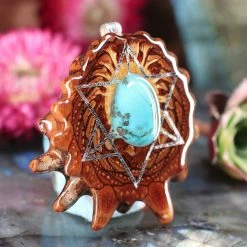 TEP Turquoise With Silver Merkaba 6 TEP Turquoise With Silver Merkaba