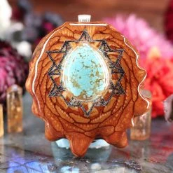 TEP Pendants Turquoise With Silver 64 Star Tetrahedron