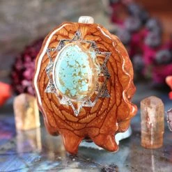 TEP Pendants Turquoise With Silver 64 Star Tetrahedron 7 TEP Pendants Turquoise With Silver 64 Star Tetrahedron