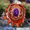 TEP Purple Paua Shell With Gold Seed Of Life 2 TEP Purple Paua Shell With Gold Seed Of Life