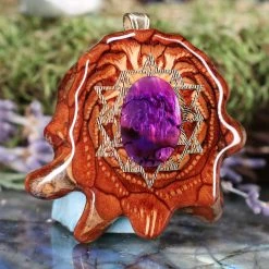 TEP Purple Paua Shell With Gold 64 Star Tetrahedron