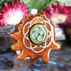 TEP Green Fume Implosion Glass With Silver Seed Of Life Pendants 7 TEP Green Fume Implosion Glass With Silver Seed Of Life Pendants