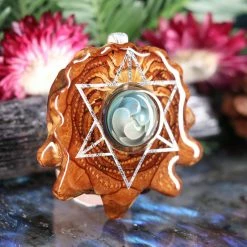 TEP Blue Fume Implosion Glass With Silver Merkaba 7 TEP Blue Fume Implosion Glass With Silver Merkaba