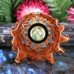 TEP Green Fume Implosion Glass With Silver 64 Star Tetrahedron