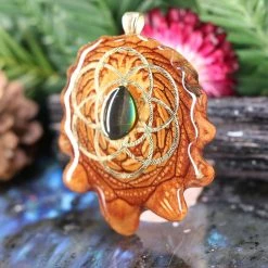 TEP Ammolite With Gold Seed Of Life Pendants