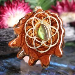 TEP Ammolite With Gold Seed Of Life