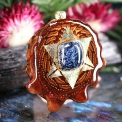 TEP Blue Pietersite With Gold Reverse Merkaba