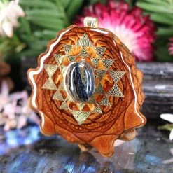 TEP Blue Pietersite With Gold Sri Yantra