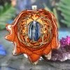 TEP Pendants Blue Kyanite With Gold Seed Of Life