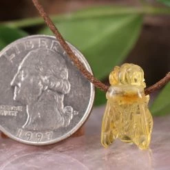 Third Eye Pinecones Pendants Amber Bee Necklace