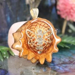 TEP Natural With Gold Bee Pendants