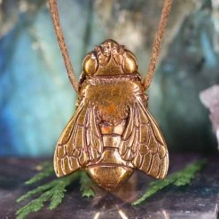 Third Eye Pinecones Bronze Bee Necklace Pendants