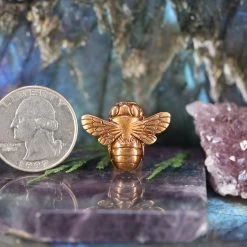 Third Eye Pinecones Bronze Bee Necklace Pendants