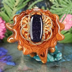 TEP Purple Goldstone With Gold Seed Of Life