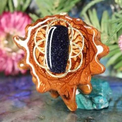 TEP Purple Goldstone With Gold Seed Of Life