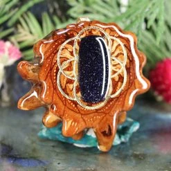 TEP Purple Goldstone With Gold Seed Of Life