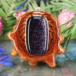 TEP Purple Goldstone Pendants