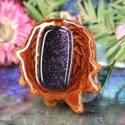 TEP Purple Goldstone Pendants