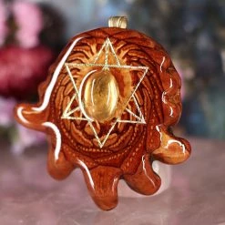 TEP Citrine With Gold Merkaba