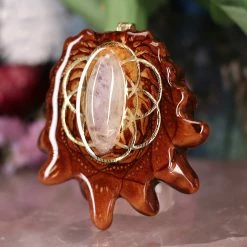 TEP Moonstone With Gold Seed Of Life Pendants