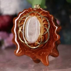 TEP Moonstone With Gold Seed Of Life 6 TEP Moonstone With Gold Seed Of Life