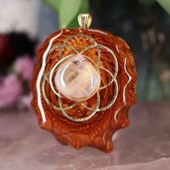 TEP Moonstone With Gold Seed Of Life