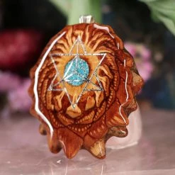 TEP Crushed Turquoise (Glows) With Silver Merkaba