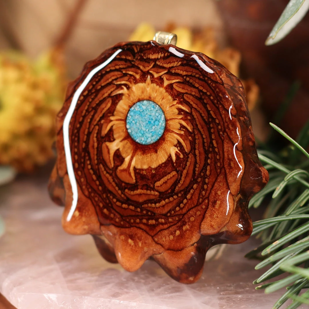 TEP Crushed Turquoise (Glows) Pendants 4 TEP Crushed Turquoise (Glows) Pendants