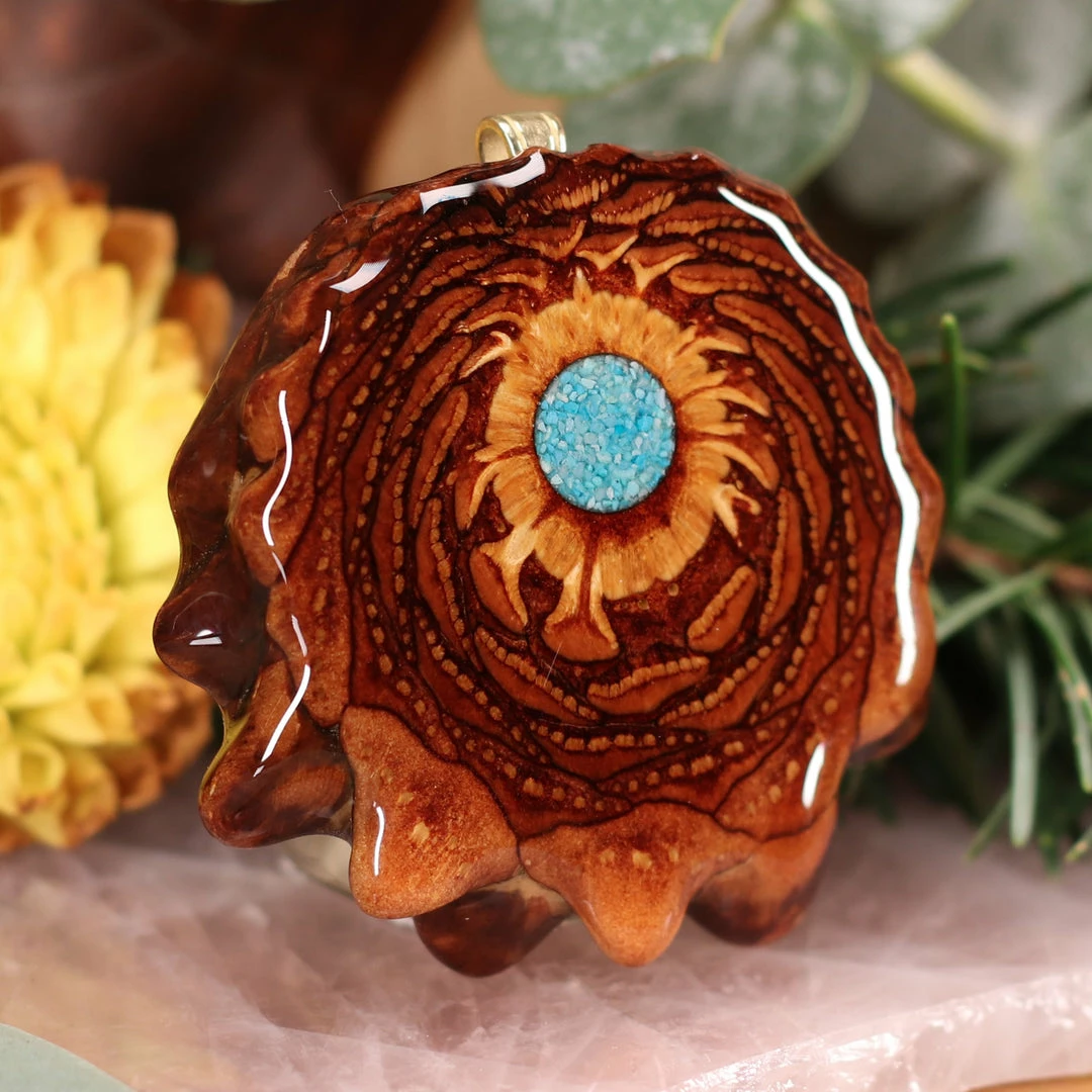 TEP Crushed Turquoise (Glows) Pendants 5 TEP Crushed Turquoise (Glows) Pendants