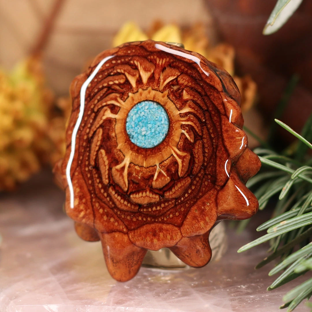 TEP Pendants Crushed Turquoise (Glows) 4 TEP Pendants Crushed Turquoise (Glows)