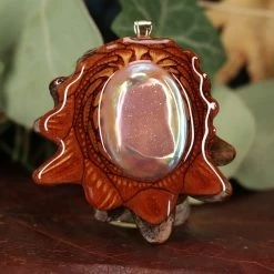 TEP White Druzy Quartz Pendants