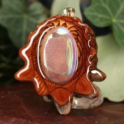 TEP White Druzy Quartz Pendants