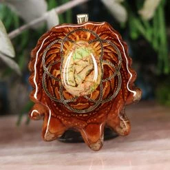 TEP Sterling Opal With Gold Seed Of Life