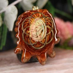 TEP Sterling Opal With Gold Seed Of Life