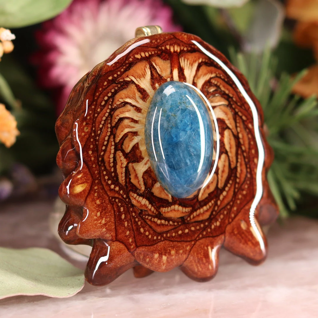 TEP Pendants Blue Apatite 5 TEP Pendants Blue Apatite