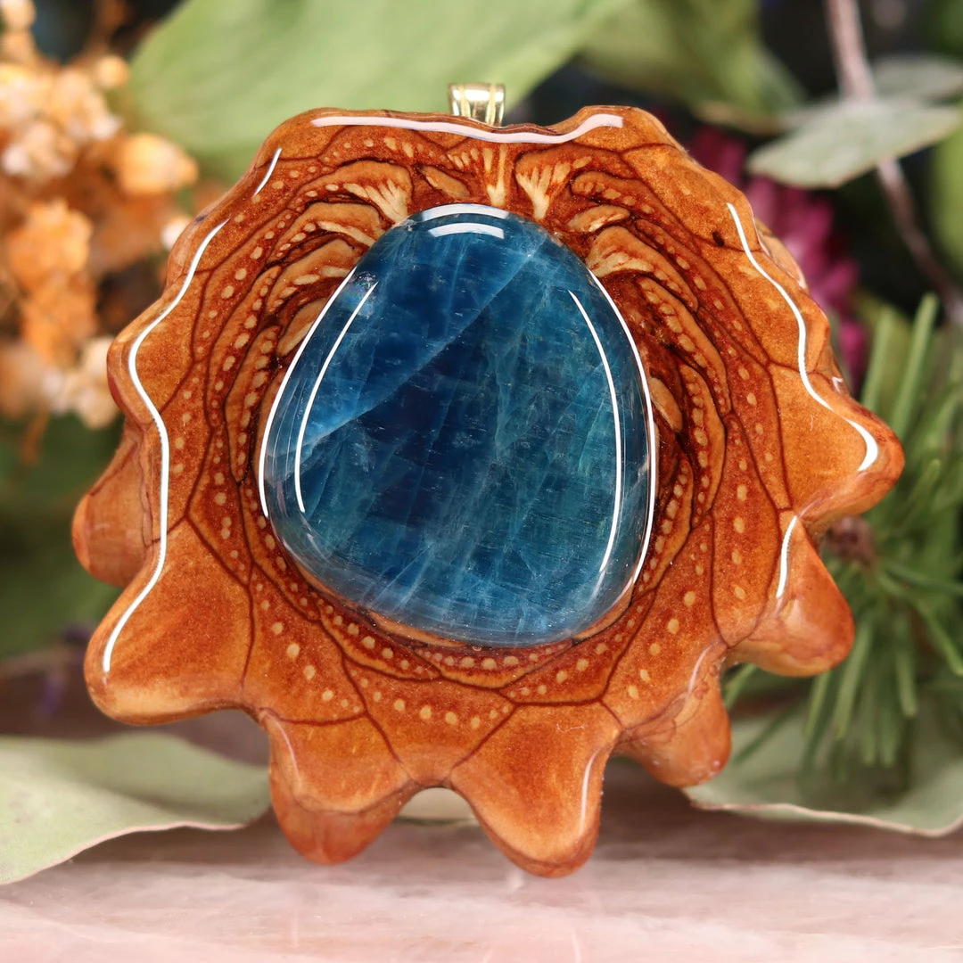 TEP Pendants Blue Apatite 3 TEP Pendants Blue Apatite