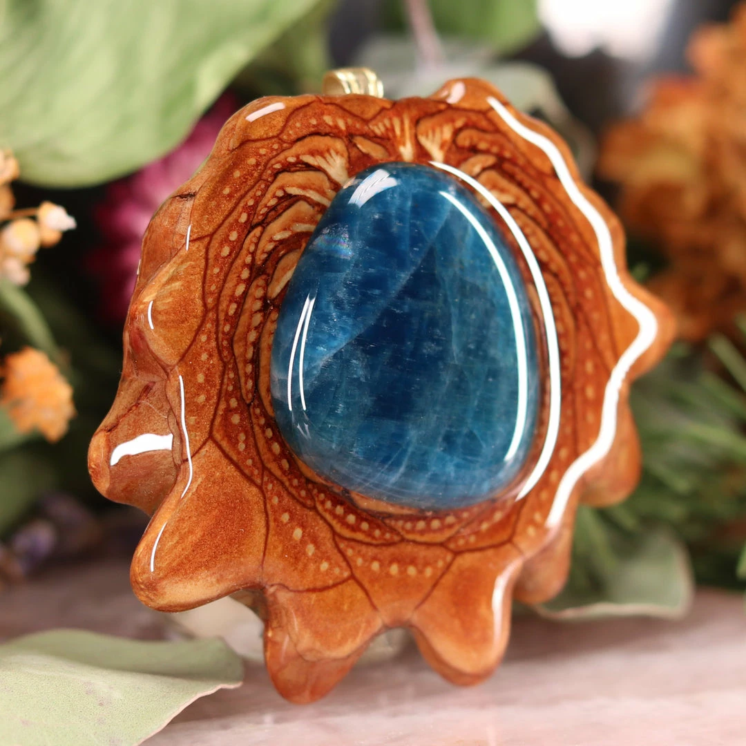 TEP Pendants Blue Apatite 5 TEP Pendants Blue Apatite