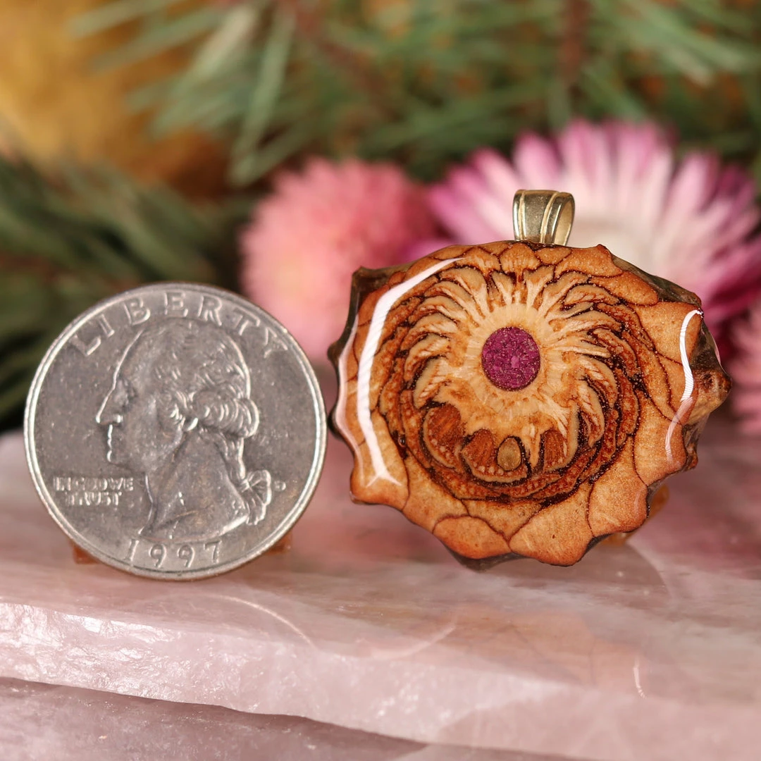 TEP Crushed Sugilite (Glows) Pendants 4 TEP Crushed Sugilite (Glows) Pendants