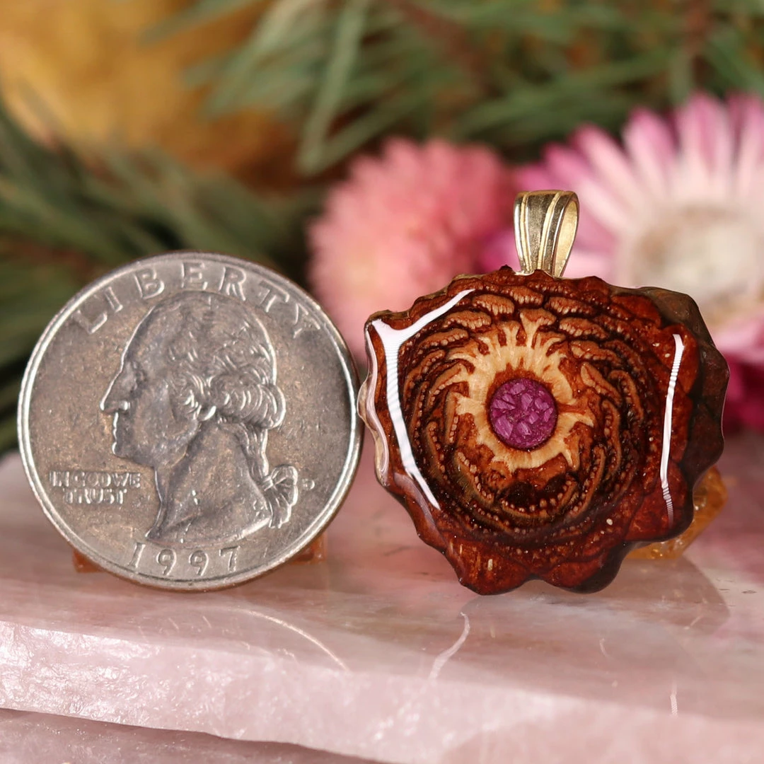 TEP Pendants Crushed Sugilite (Glows) 4 TEP Pendants Crushed Sugilite (Glows)