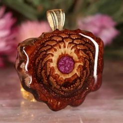 TEP Pendants Crushed Sugilite (Glows) 7 TEP Pendants Crushed Sugilite (Glows)