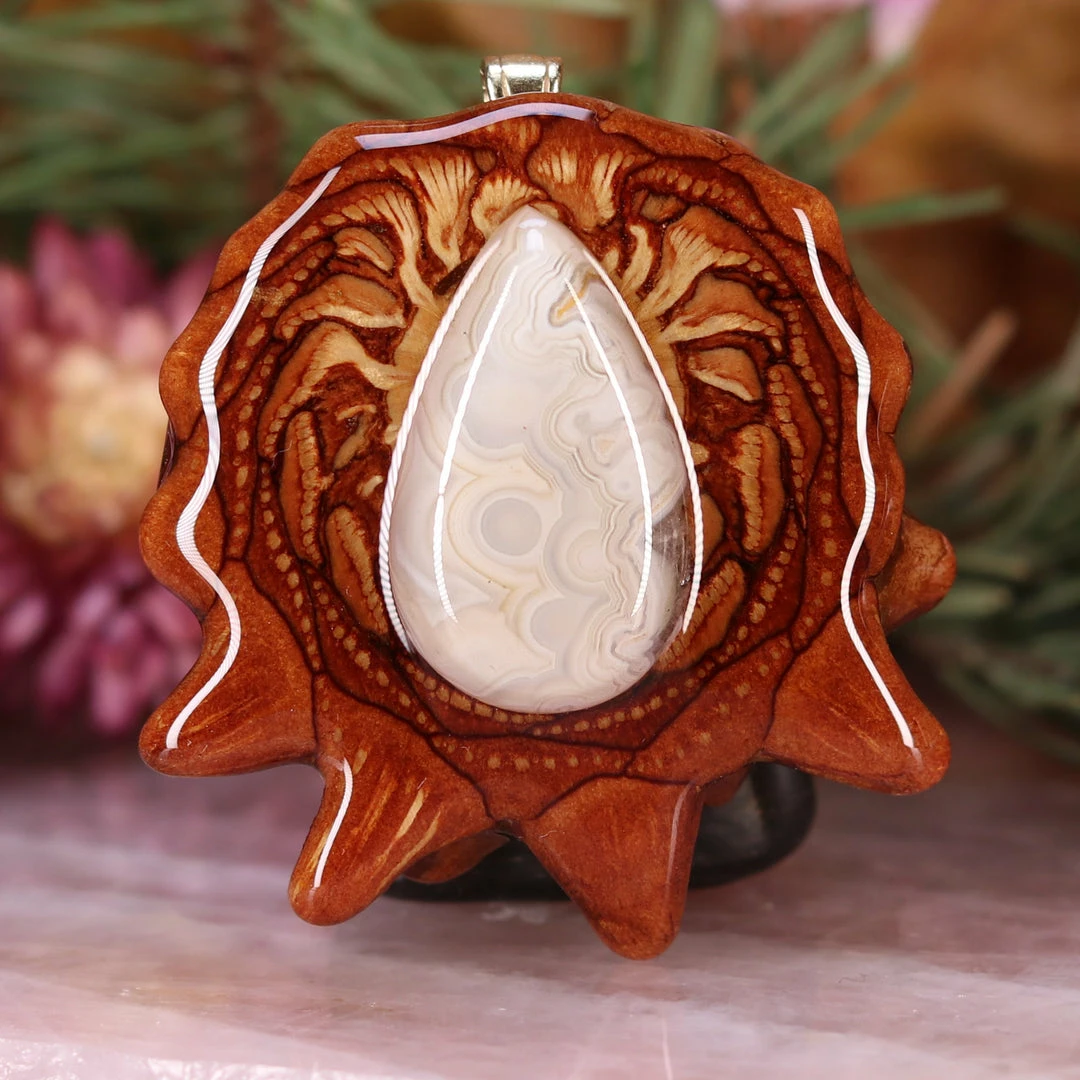 TEP Pendants Crazy Lace Agate 3 TEP Pendants Crazy Lace Agate