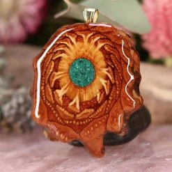 TEP Crushed Malachite (Glows) Pendants