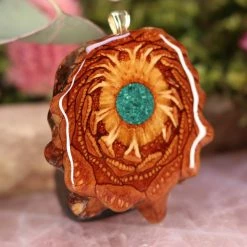 TEP Crushed Malachite (Glows) Pendants