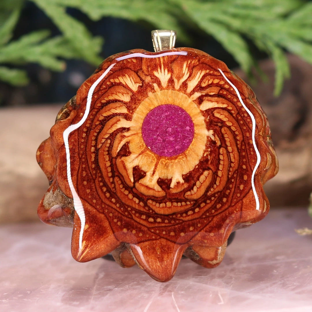 TEP Crushed Sugilite (Glows) Pendants 3 TEP Crushed Sugilite (Glows) Pendants