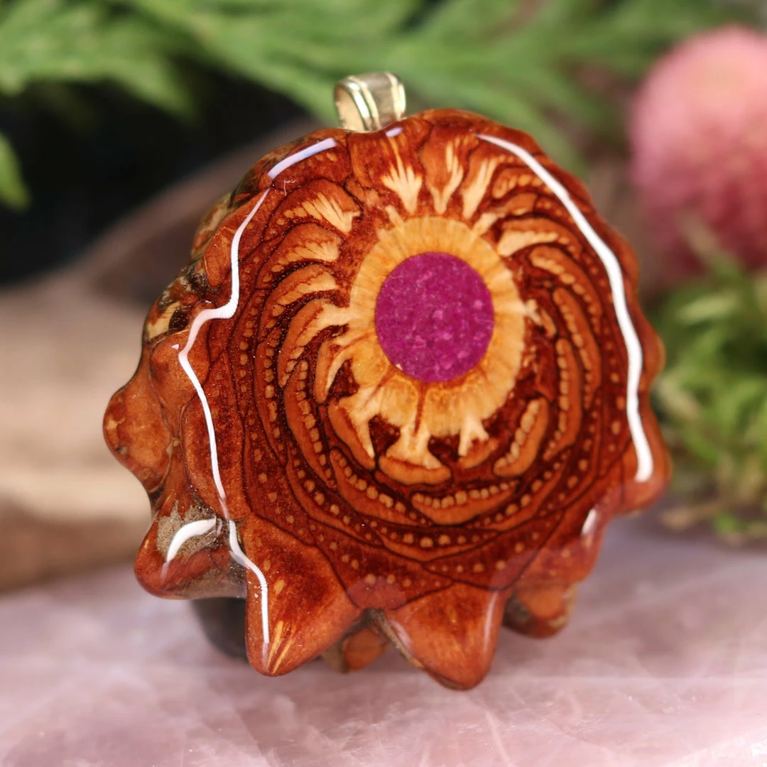 TEP Crushed Sugilite (Glows) Pendants 5 TEP Crushed Sugilite (Glows) Pendants