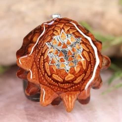 TEP Natural With Silver 64 Star Tetrahedron Pendants