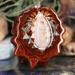 TEP Moonstone With Silver Sri Yantra